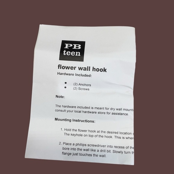 Pottery Barn flower wall hooks NEW - Picture 6 of 6